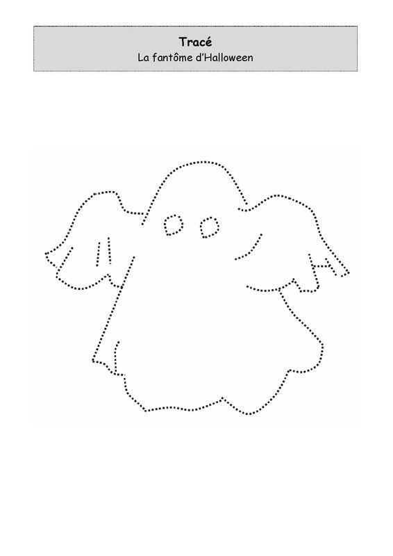 Le fantôme d'Halloween à tracer
