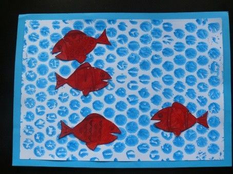 Tableau "Petits poissons rouges"