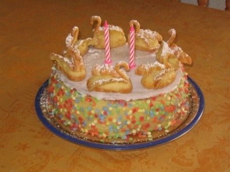 Gâteau anniversaire Cygne