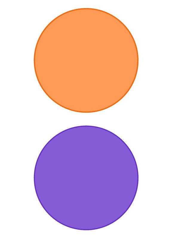 Chasse au trésor - Ronds de parcours orange et violet