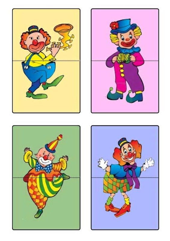 Planche 1 - Les clowns à assembler