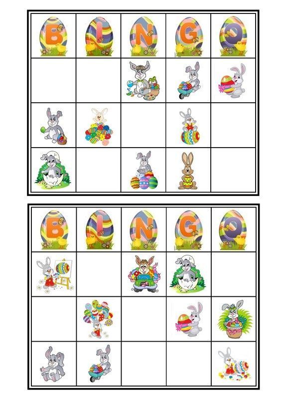 Bingo Lapin de Pâques - Cartons 3