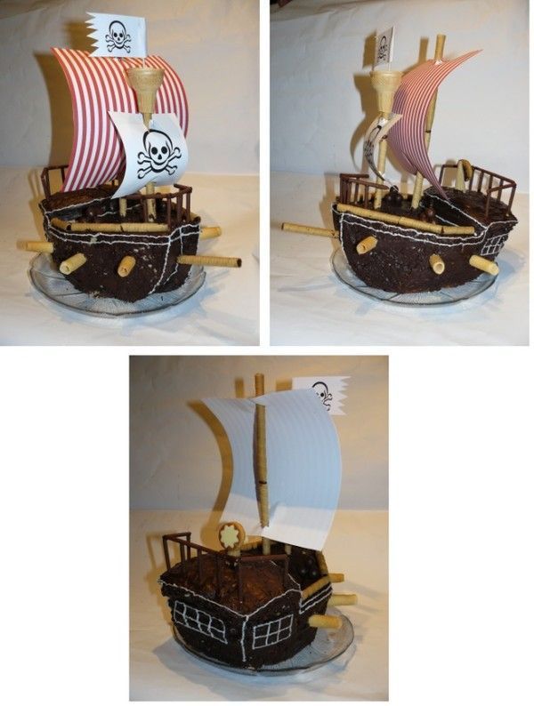 Gâteau anniversaire le bateau de pirates