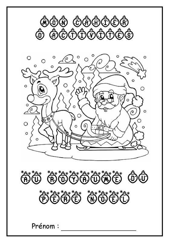 Page de garde cahier activités "Au royaume du Père Noël"