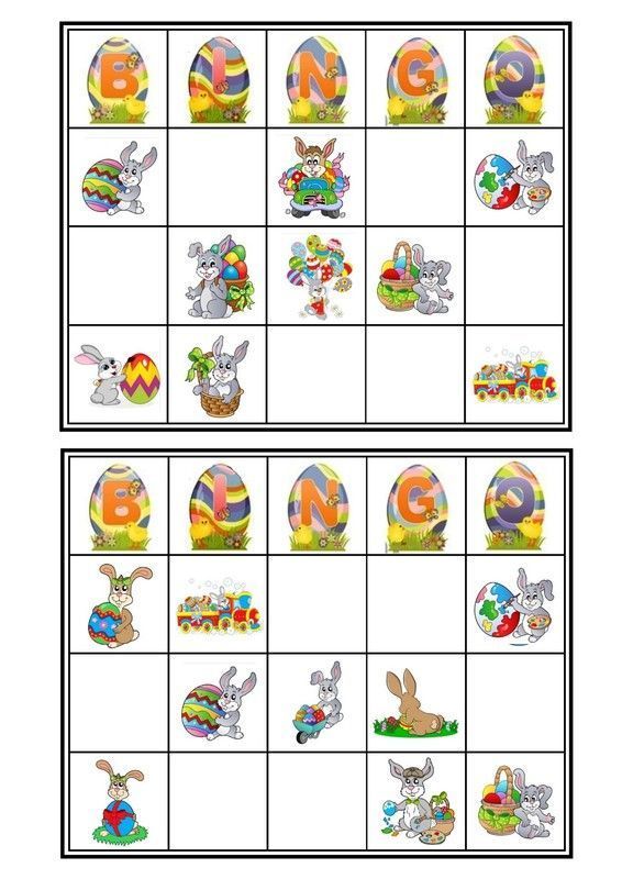 Bingo Lapin de Pâques - Cartons 4