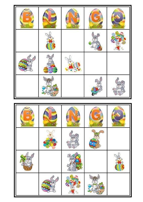 Bingo Lapin de Pâques - Cartons 6