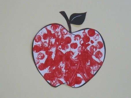 Pomme à peindre avec un bouchon