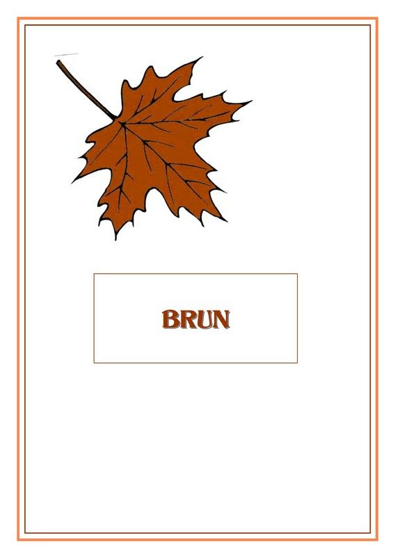 Cahier des couleurs d'automne (Le Brun)