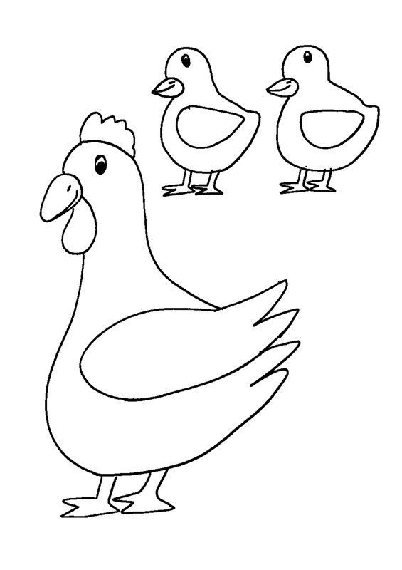 Gabarit - Guirlande la poule et ses poussins