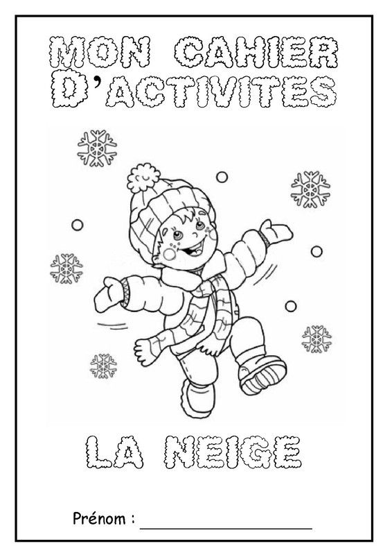 Page de garde du cahier d'activité "La neige"