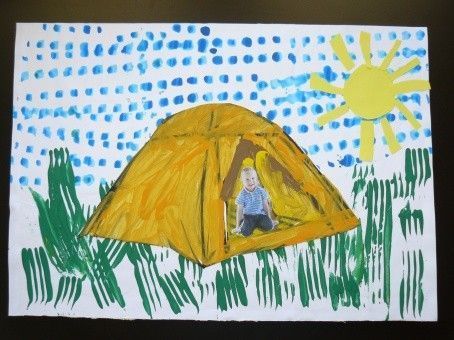 Tableau "au camping"
