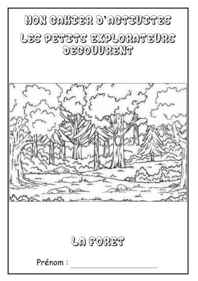 Page de garde cahier d'activités "Dans la forêt"