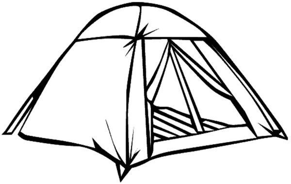 Gabarit - Tente pour tableau "au camping"