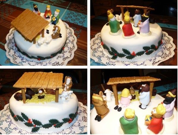 Gâteau de Noël - La crèche