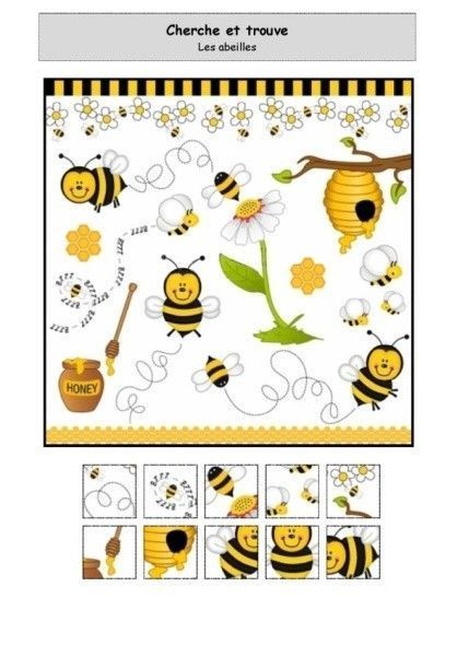 Cherche et trouve - Les abeilles