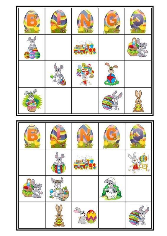 Bingo Lapin de Pâques - Cartons 5