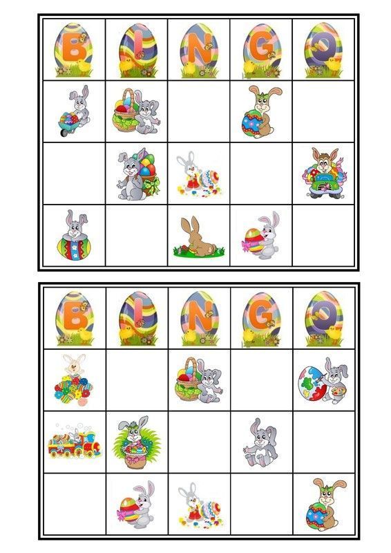 Bingo Lapin de Pâques - Cartons 2