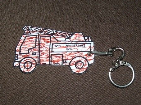 Porte-clés "camion de pompier"