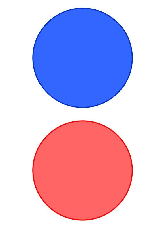 Chasse au trésor - Ronds de parcours bleu et rouge