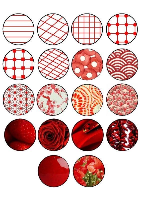 Planche n°4 - Carrés et cercles "rouges"