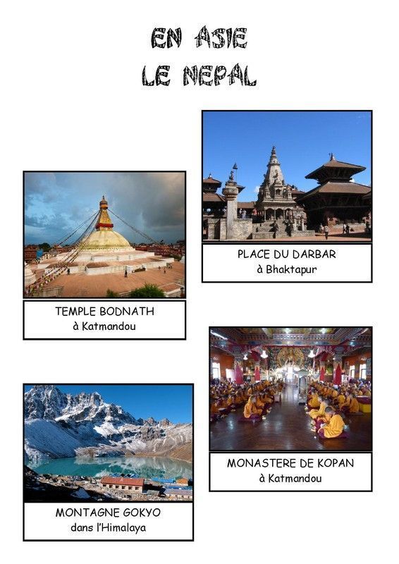 Imagier - Pays d'Asie le Népal