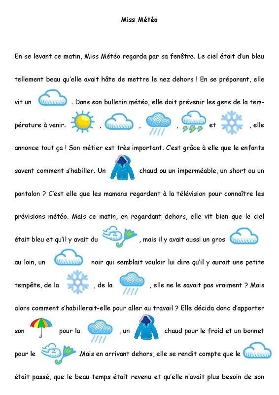 Histoire imagée de "Miss Météo"