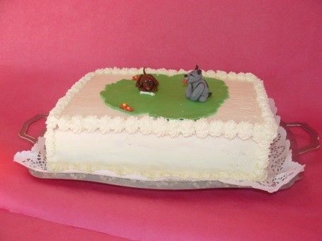Gâteau d'anniversaire "les petits chiens"