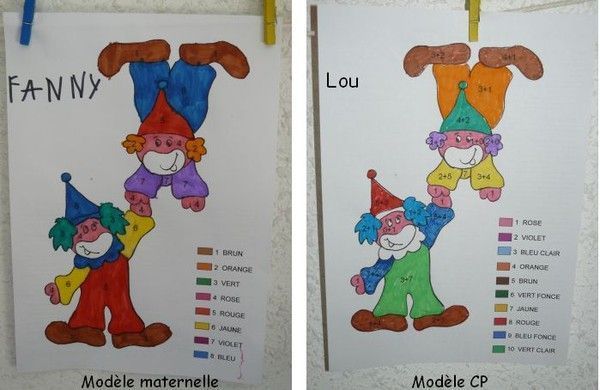 Coloriage magique - Clown 2
