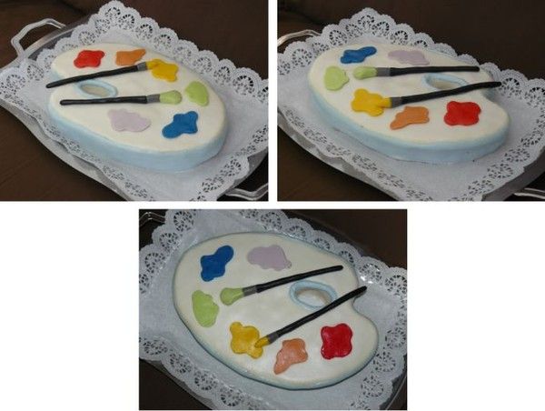 Gâteau "la palette des couleurs"