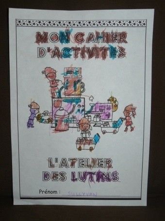 Page de garde cahier d'activité "l'atelier des lutins"