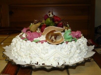 Gâteau anniversaire animaux et fruits