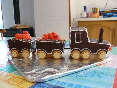 Gâteau anniversaire petit train