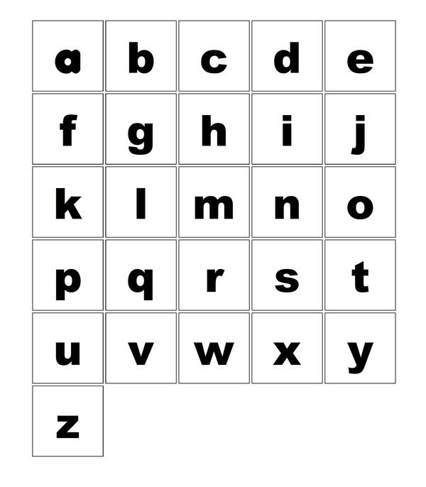 Jeu de loto de l'Alphabet - Les cartes lettres minuscules