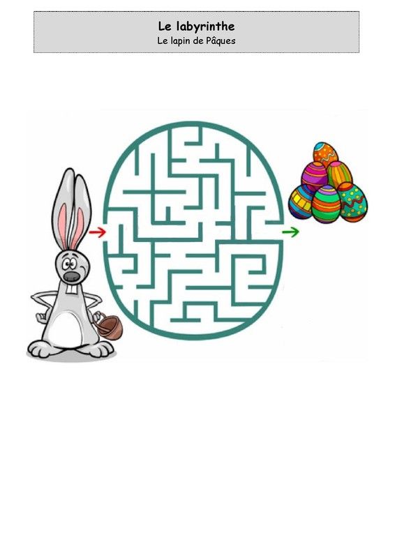 Le lapin de Pâques n°1 - Labyrinthe