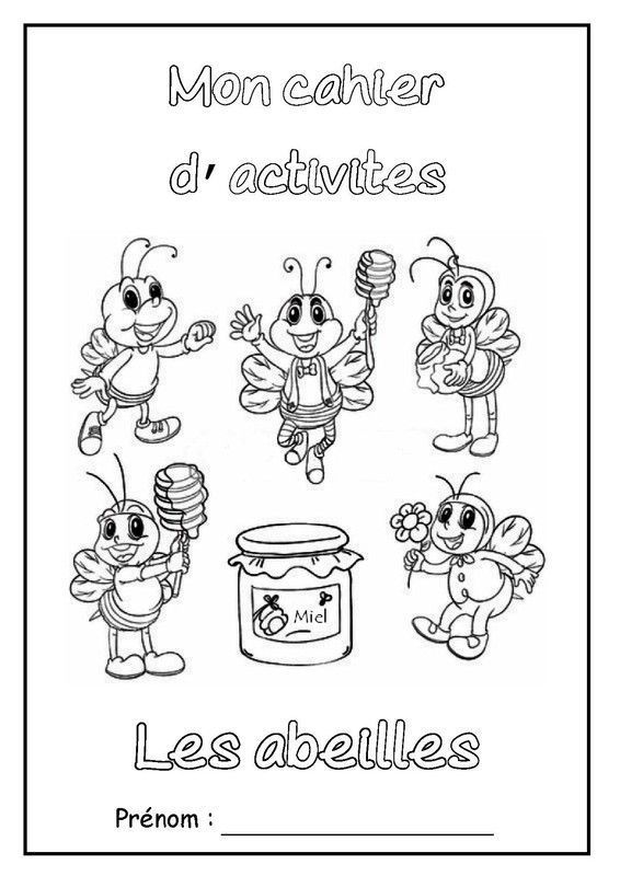 Page de garde du cahier d'activité "Les abeilles"